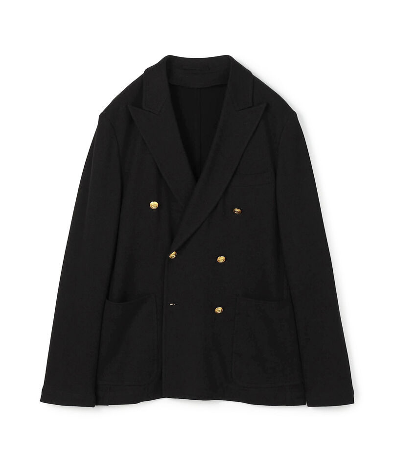コットンビスコースダブルニット ダブルブレステッド6Bブレザー DONDY