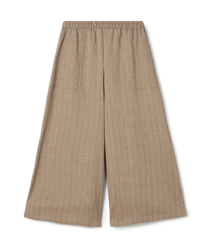 リノシャンブレーストライプ ワイドギャザーパンツ