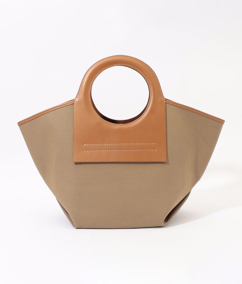 HEREU CALA SMALL Leather-trimmed キャンバストートバッグ