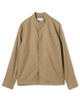 CARUSO OVERSHIRT ウールシルクリネン スタンドカラー シャツブルゾン