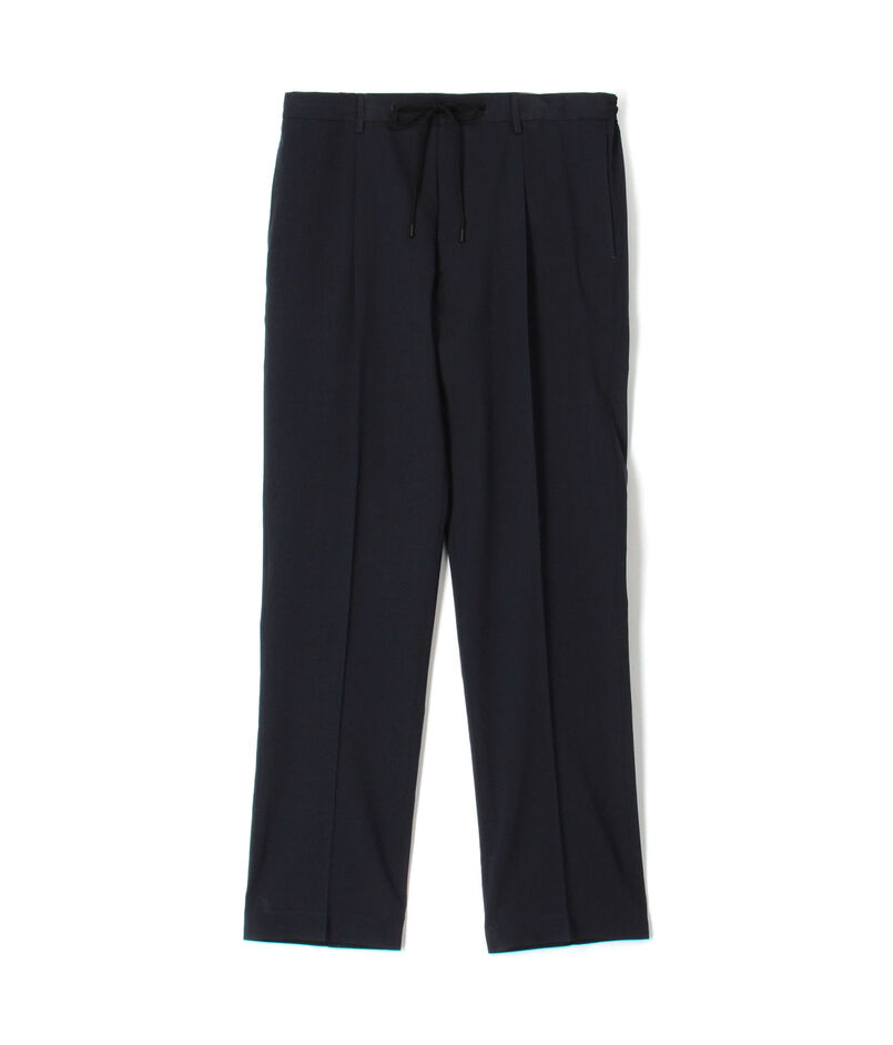 Super120's wool Polyester 1 pleated easy slacks