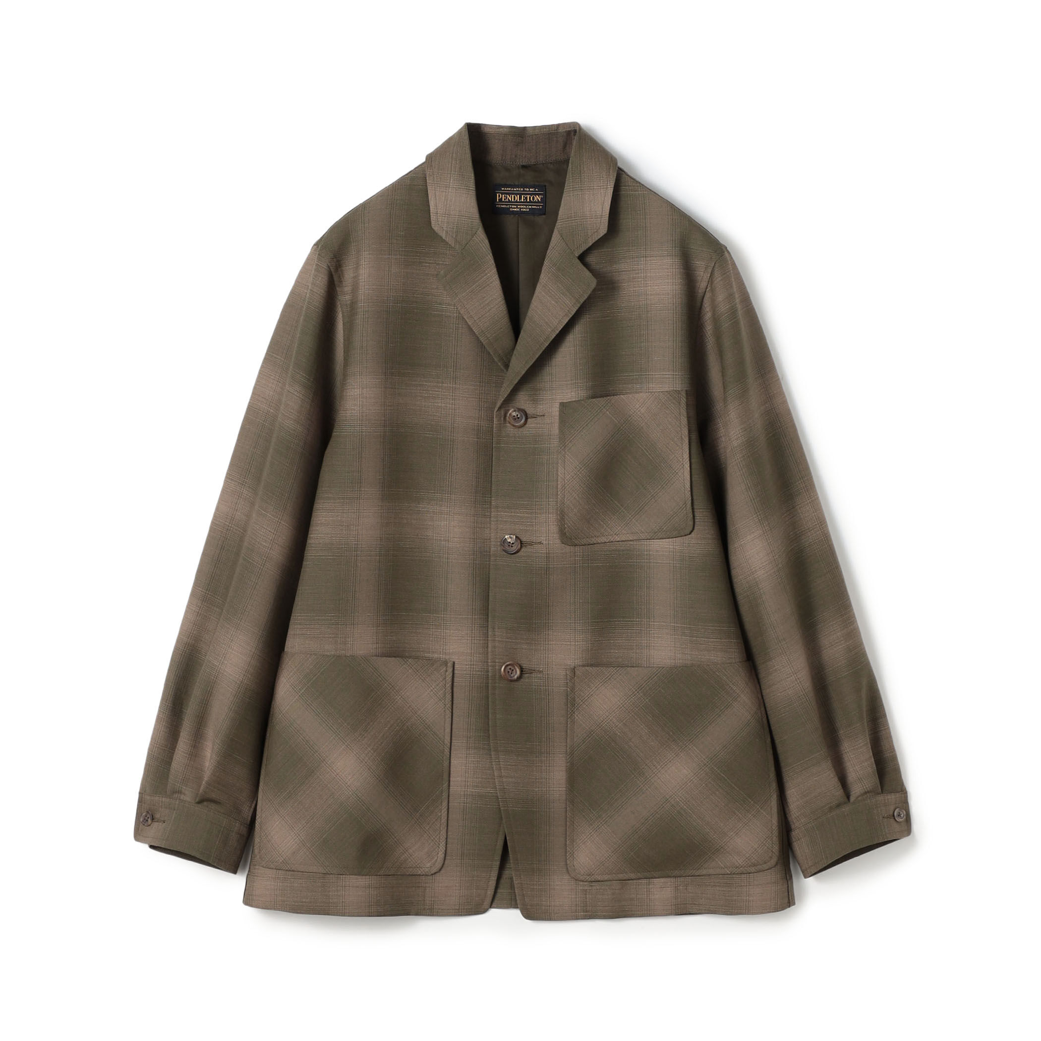 別注】PENDLETON ウールオンブレーチェック トップスタージャケット 別注】PENDLETON ウールオンブレーチェック トップスタージャケット