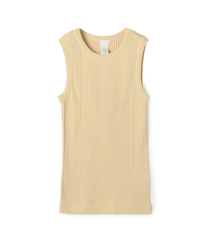 コットンランダムリブ ノースリーブプルオーバー