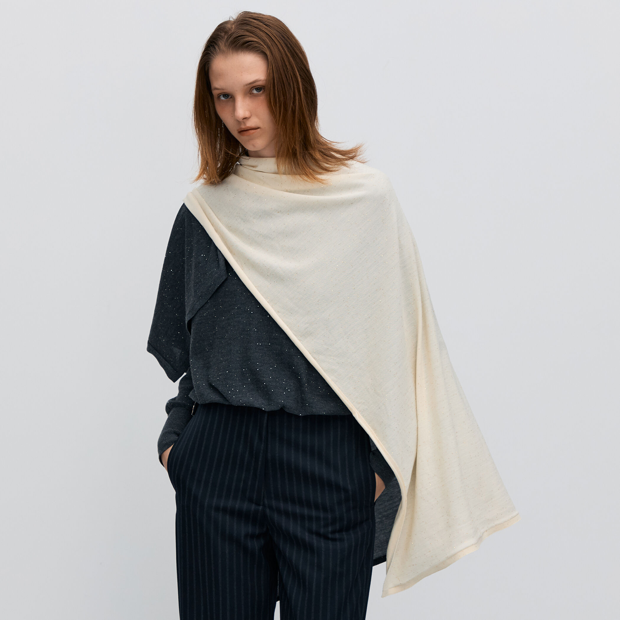 スパークルファインウール ニットスカーフ｜トゥモローランド 公式通販