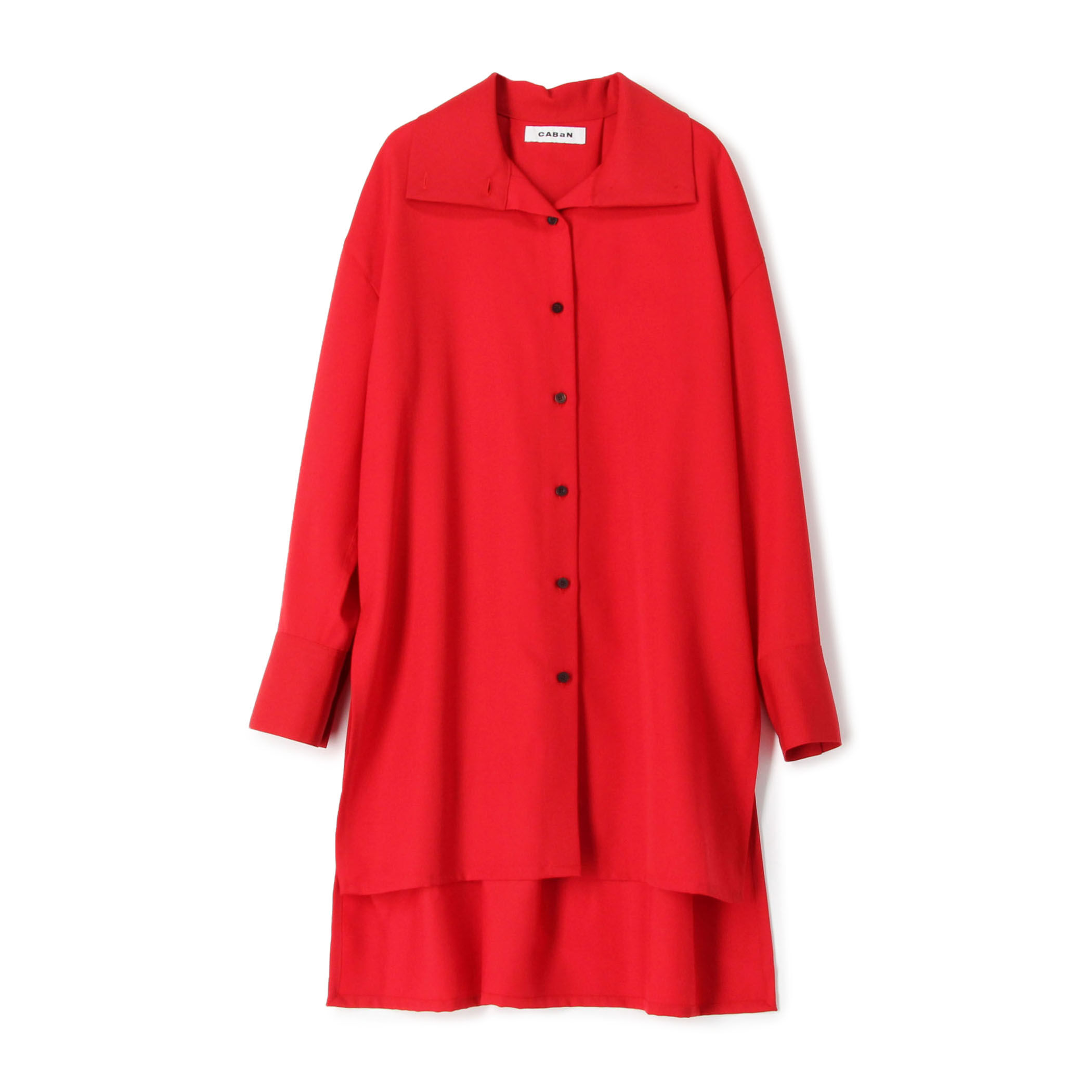 CABaN ウールツイル ハイネックロングシャツ｜トゥモローランド