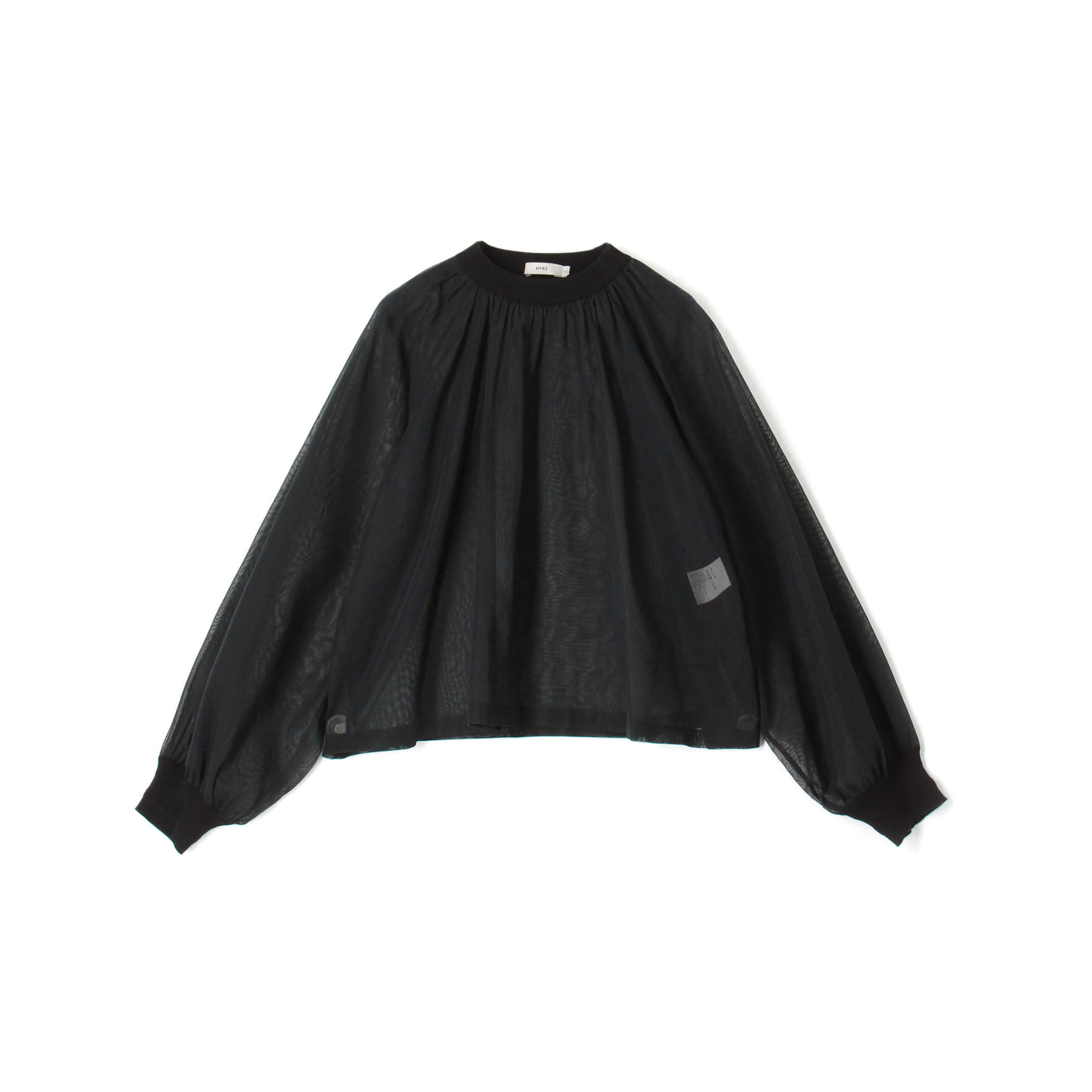 HYKE COTTON VOILE SHIRRED BLOUSE シアーブラウス｜トゥモローランド