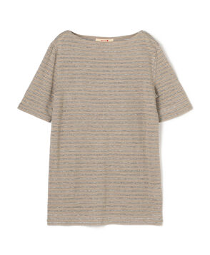 リネンボーダー ハーフスリーブTシャツ