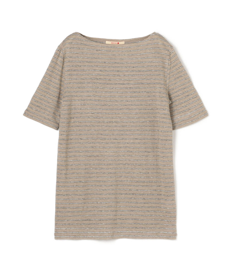 リネンボーダー ハーフスリーブTシャツ