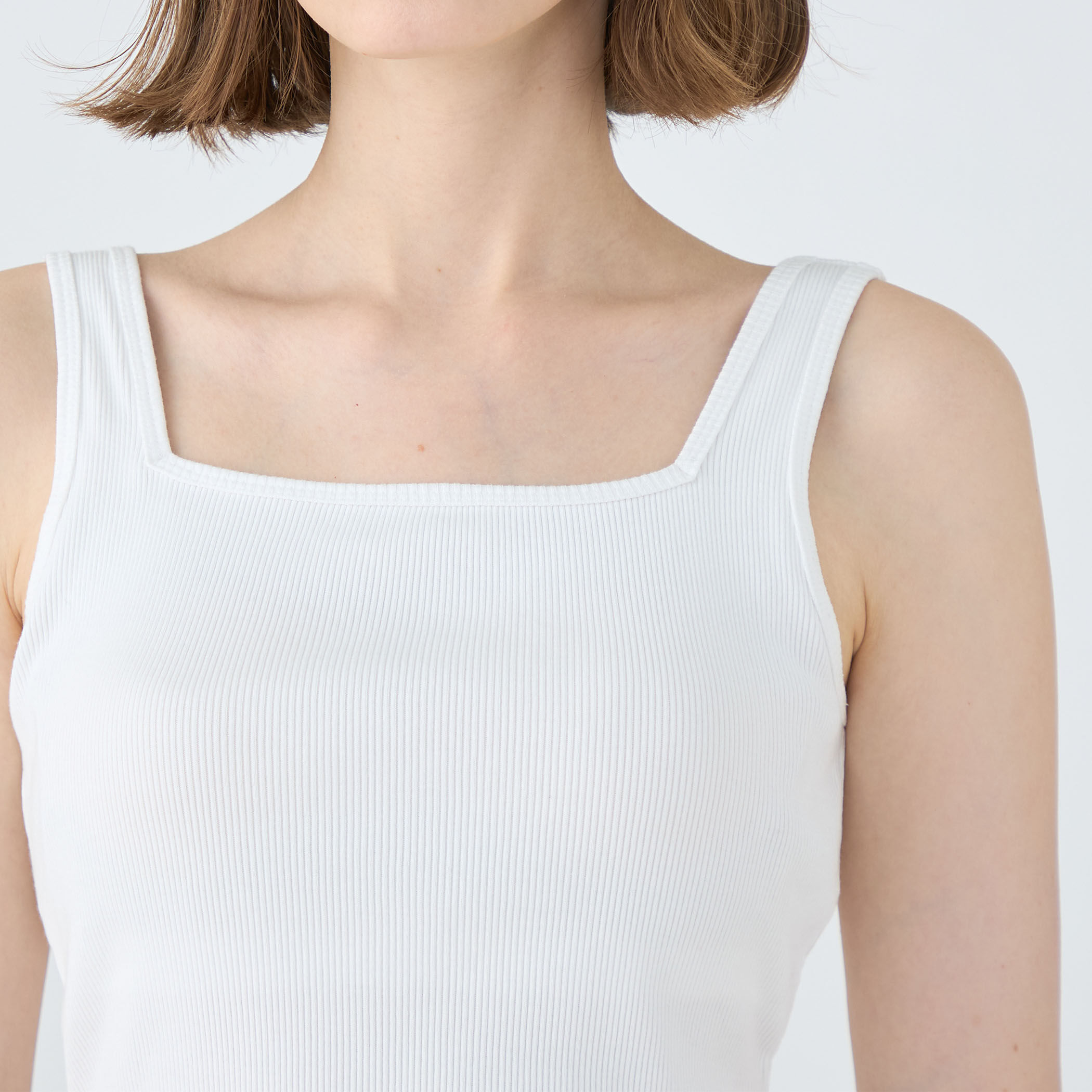 コットンリブ カップ付きタンクトップ｜トゥモローランド 公式通販