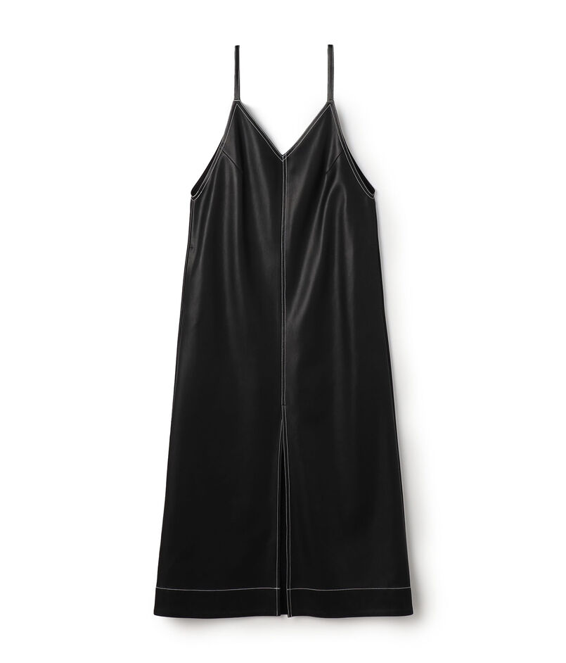 レザーライク キャソールワンピース