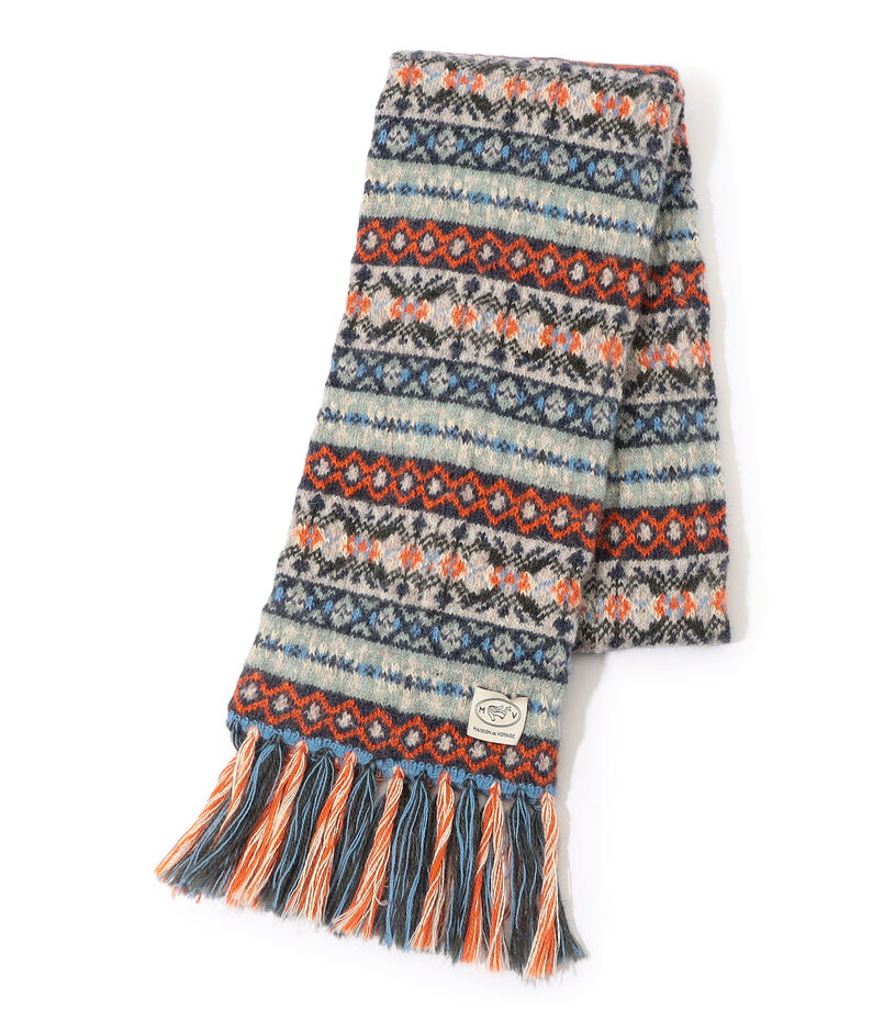 MAISON et VOYAGE フェアアイルジャガード マフラー