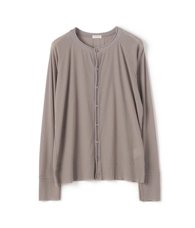ガーゼフライスジャージー クルーネックカーディガン