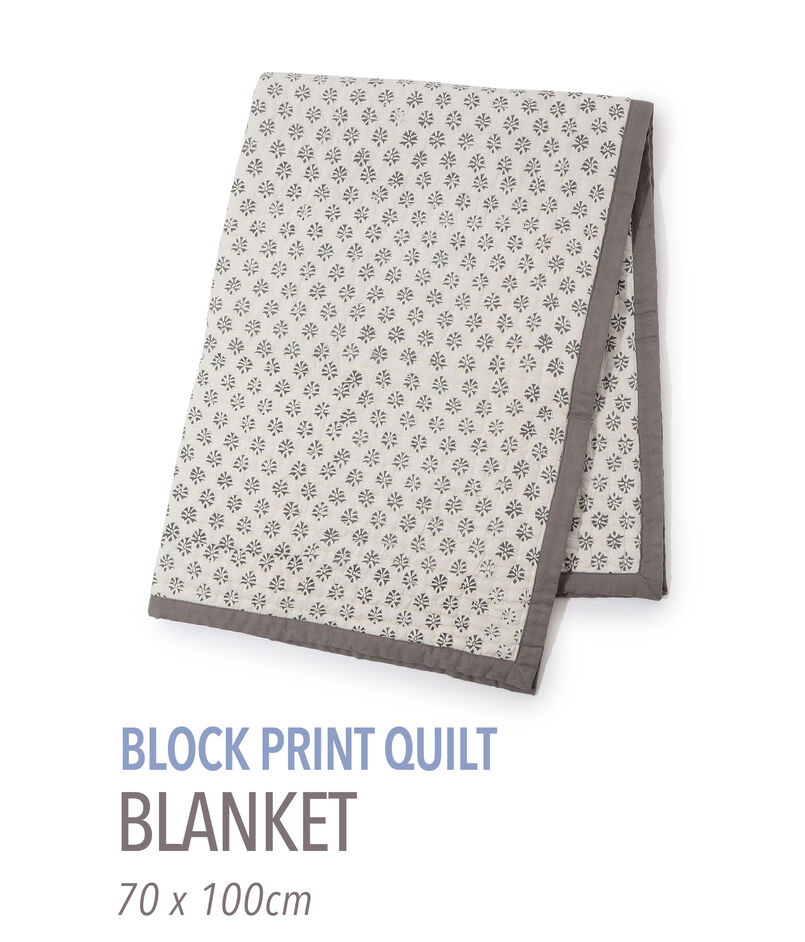 ブロックプリントキルト マルチカバー S