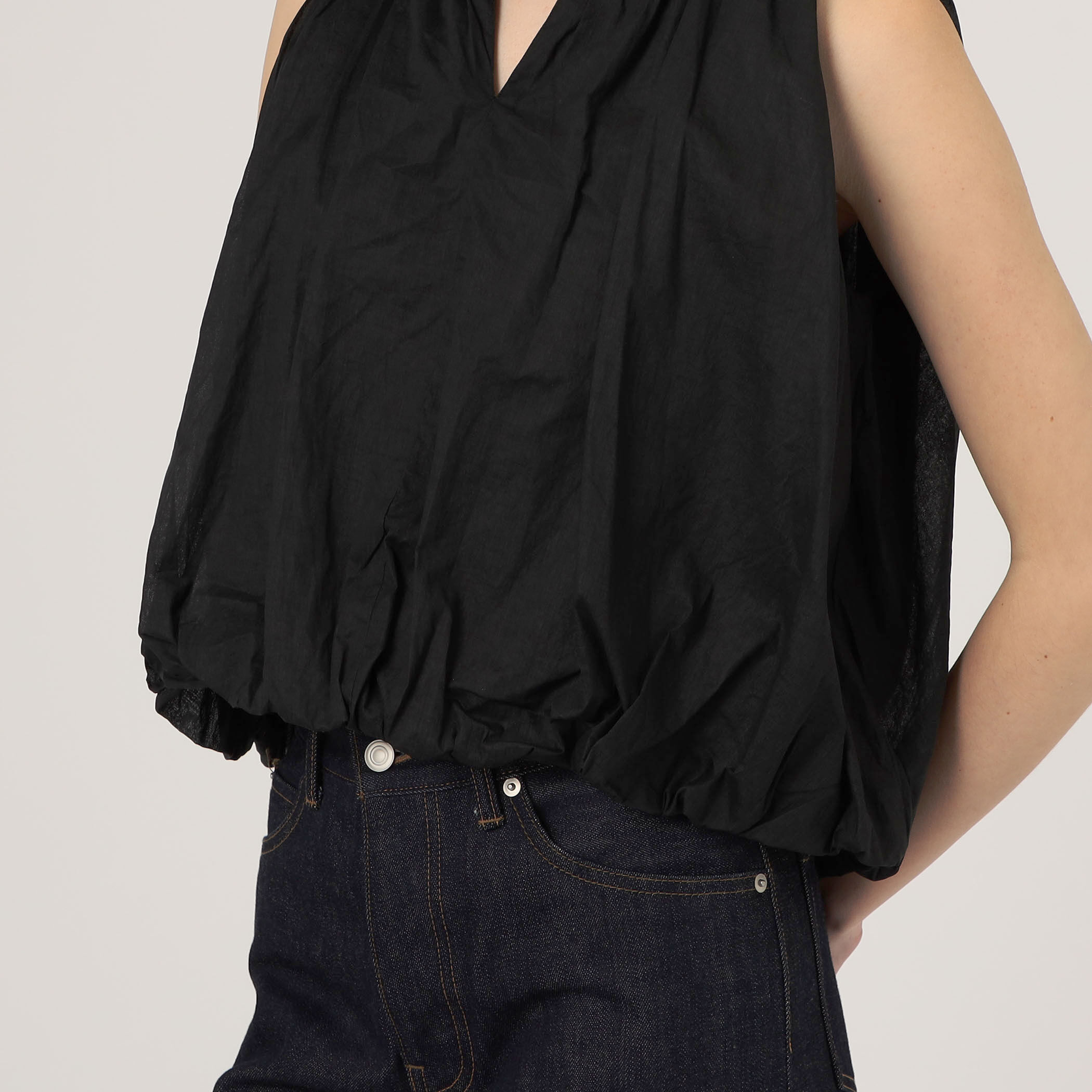 ne Quittez pas COTTON ORGANZA ノースリーブブラウス