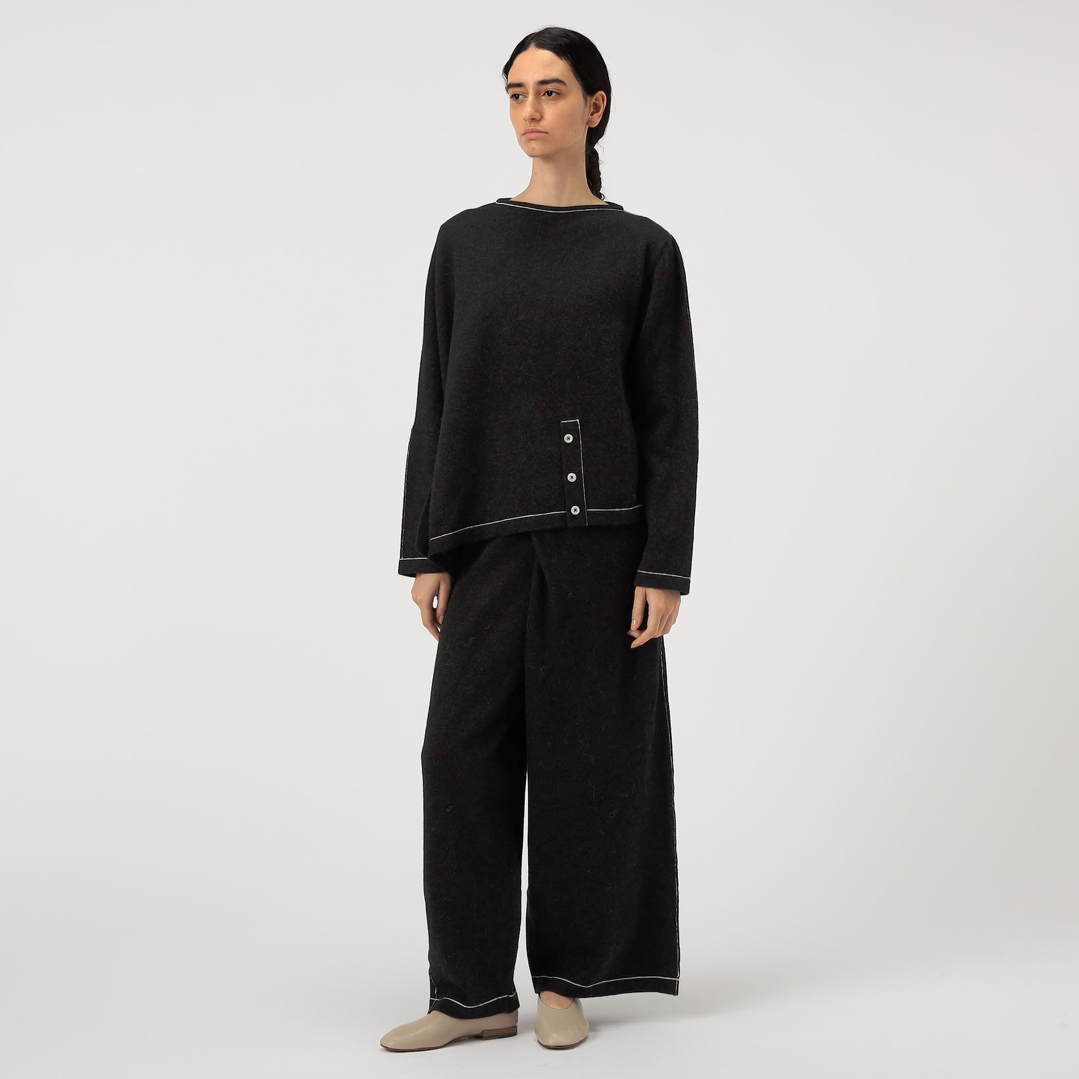 LAUREN MANOOGIAN STITCH アシンメトリーニットパンツ