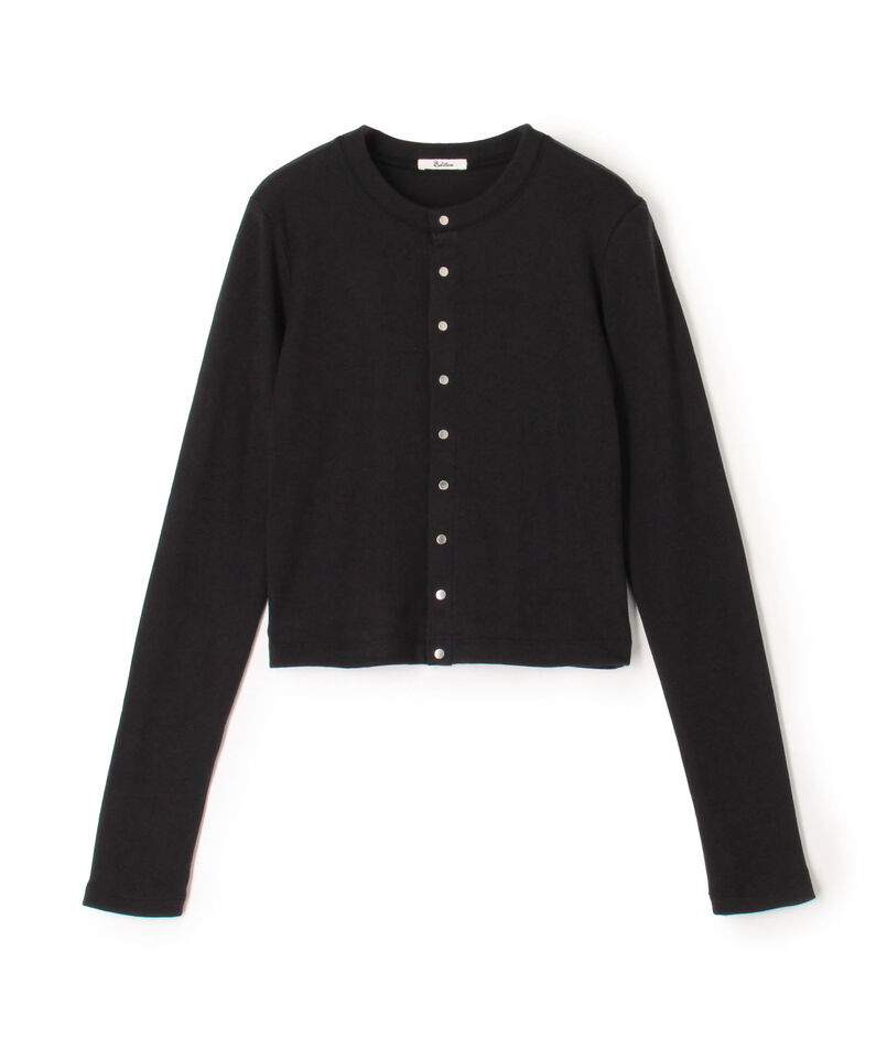 コットンモダールフライス カーディガン