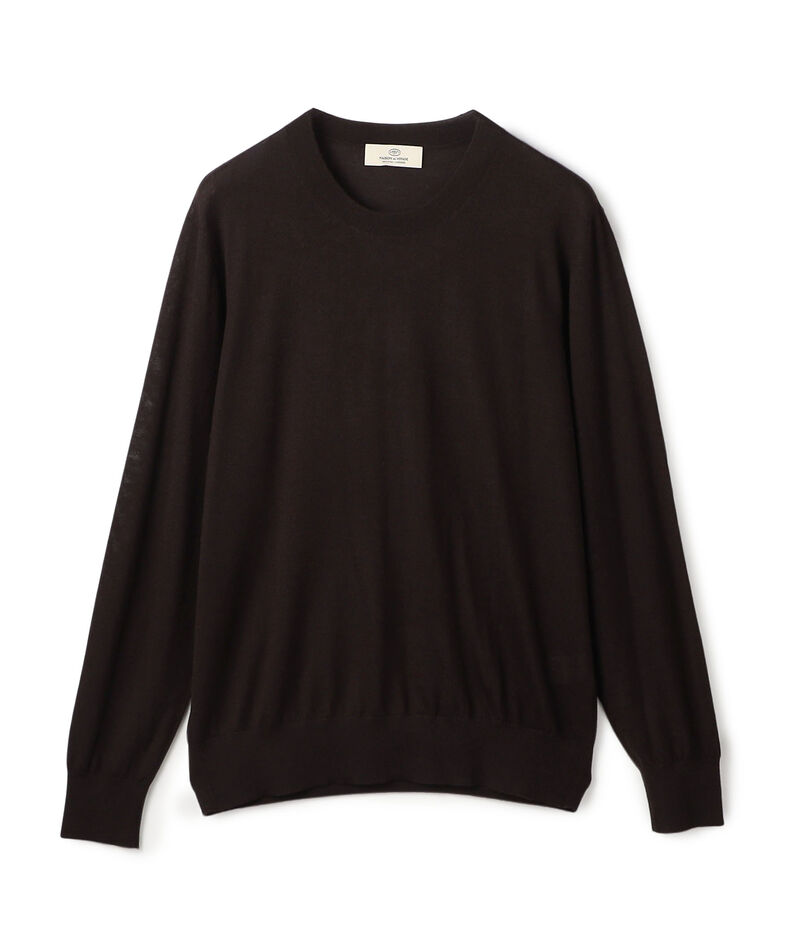 カシミヤ クルーネックプルオーバー Cariaggi