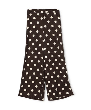 キュプラシルクドットプリント ストレートパンツ