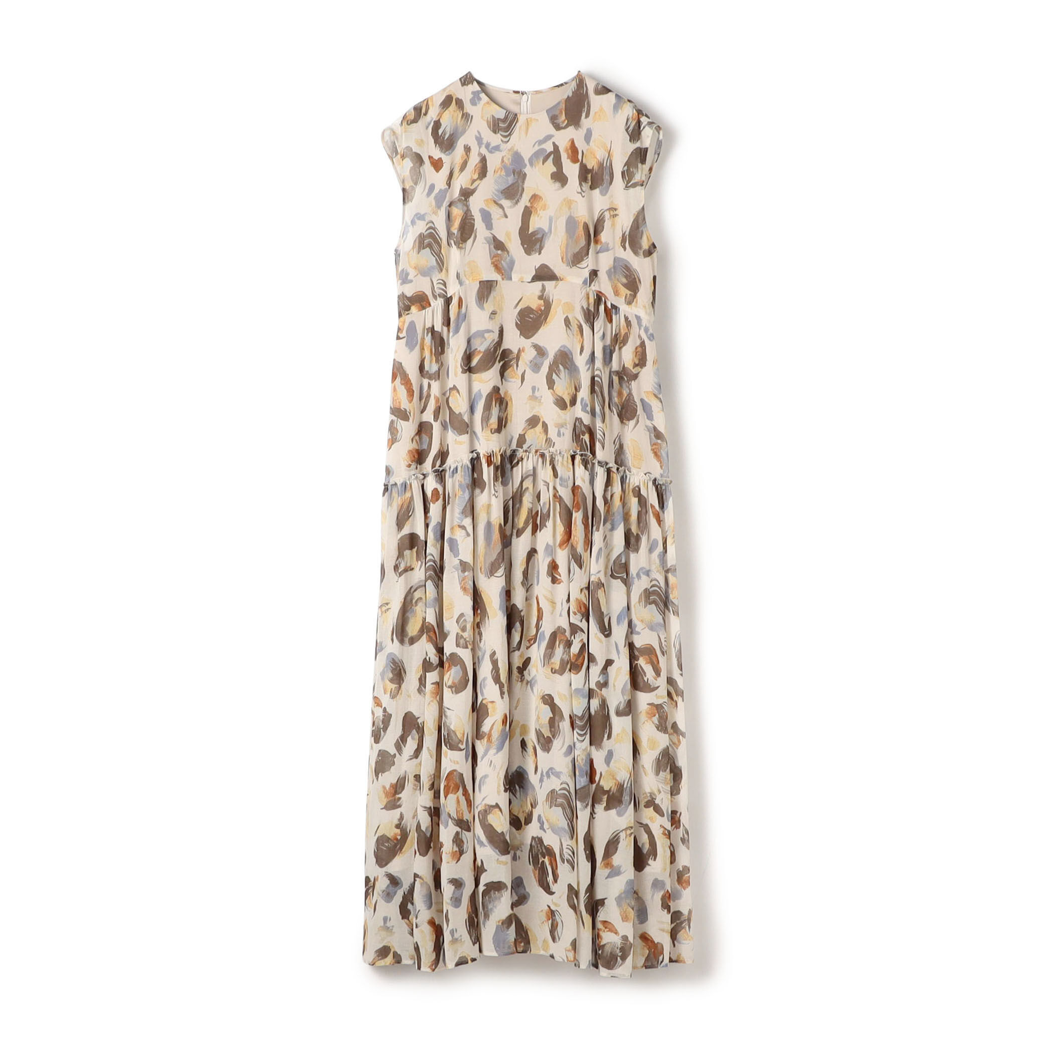 □ドロップシェルプリント ティアードワンピース｜トゥモローランド