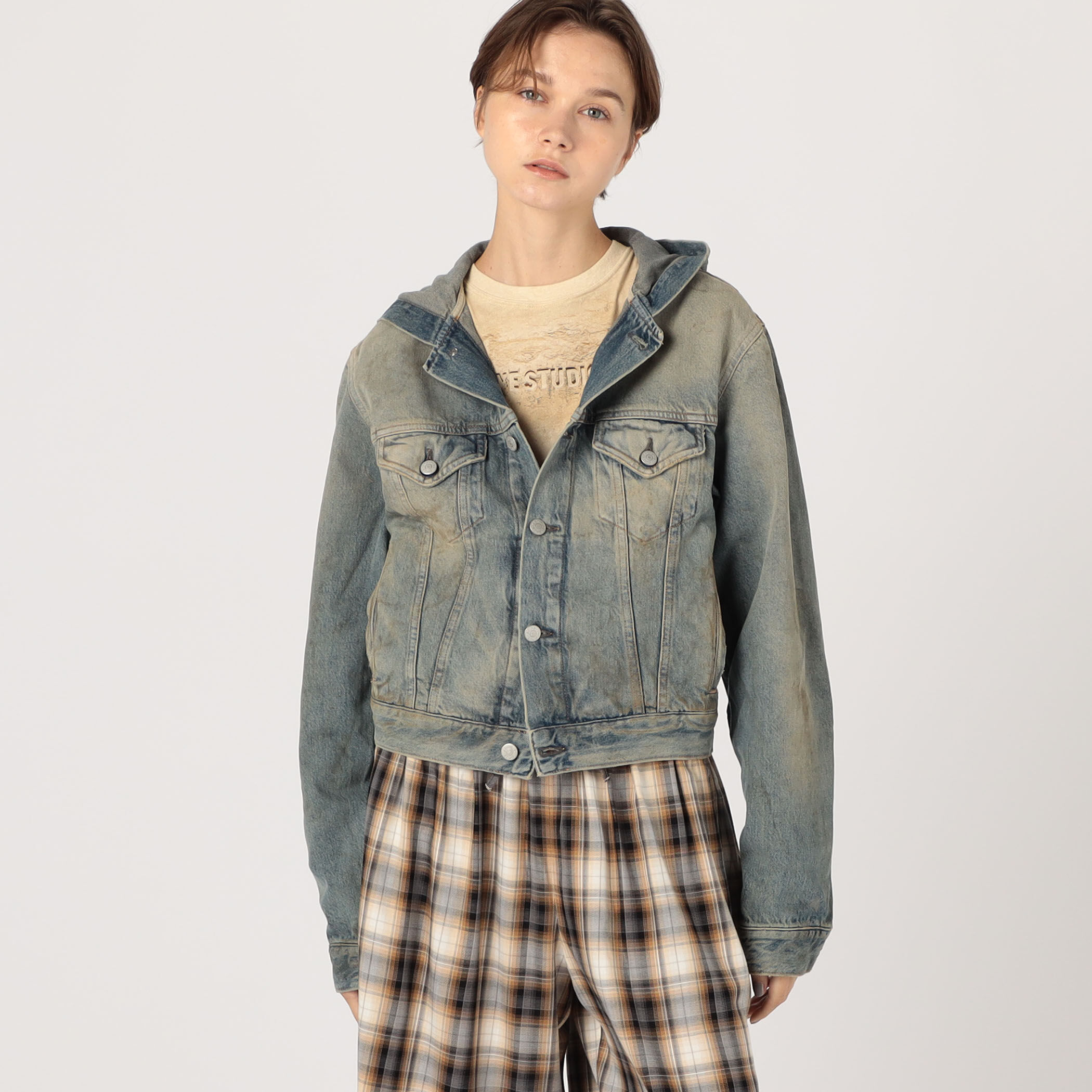 Acne Studios デニムジャケット フーディー｜トゥモローランド 公式サイト