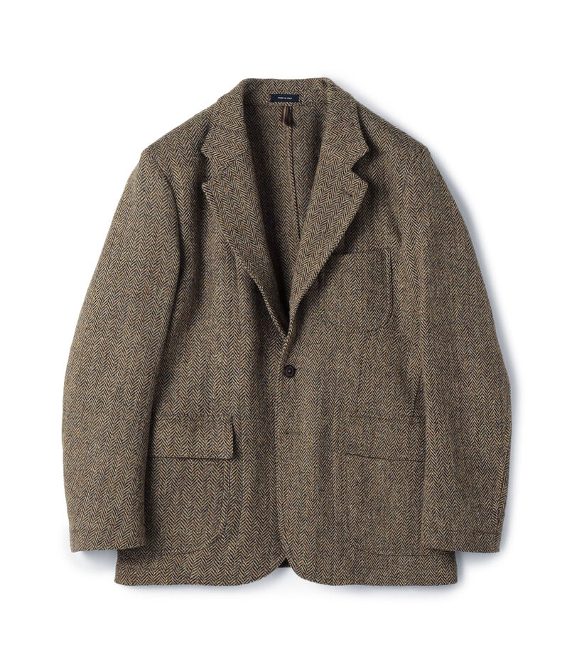 Drake&rsquo;ｓ ウールツイード ヘリンボーンゲームブレザー