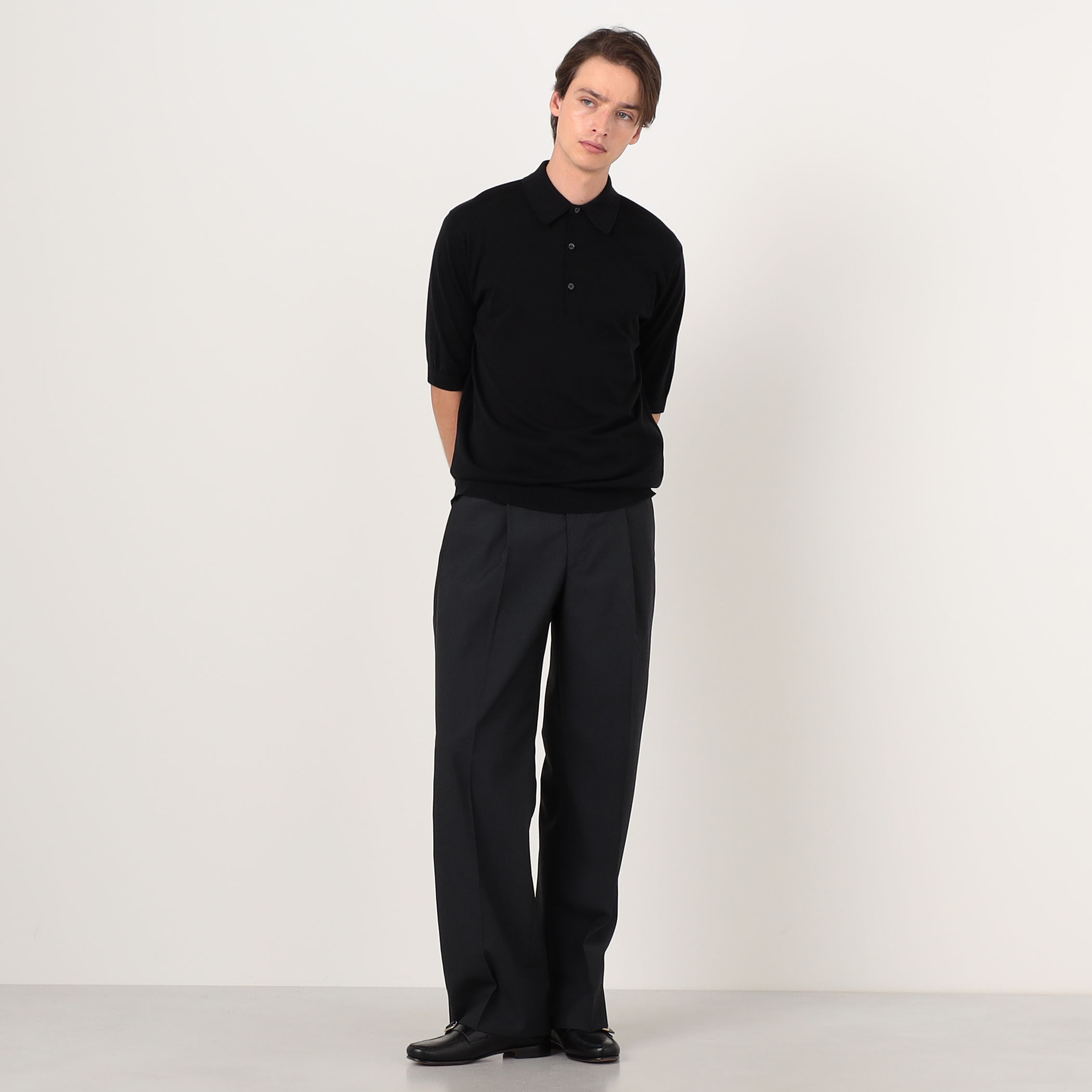 別注J】JOHN SMEDLEY 30Gシーアイランドコットン ニットポロ ISIS