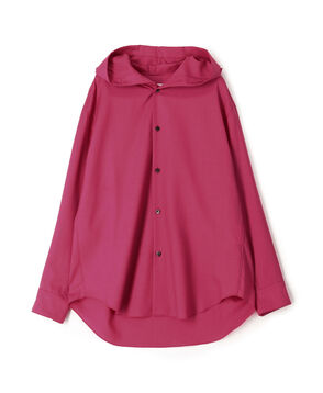 OVERCOAT DROPPED SHOULDER WOOL HOODED SHIRT