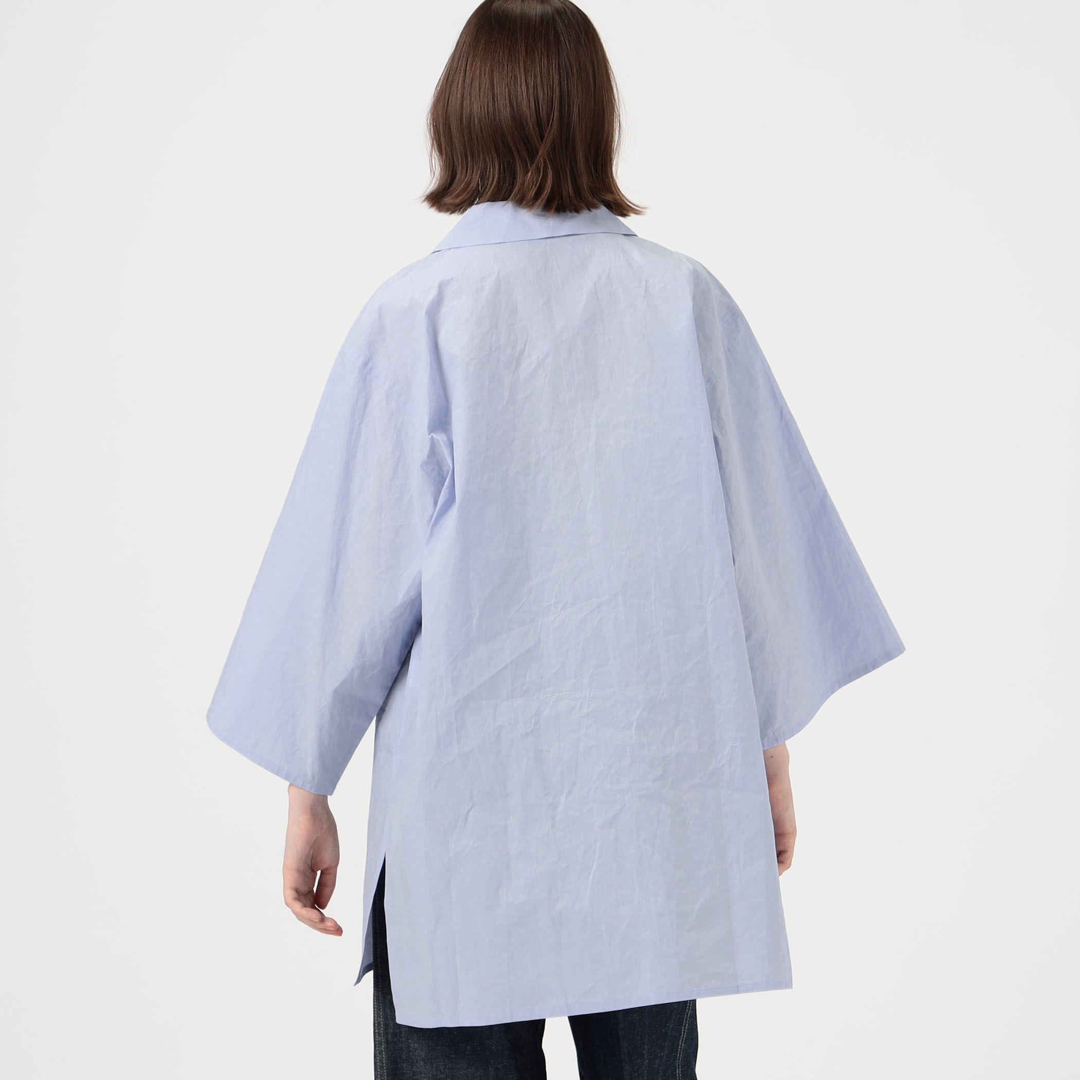 ニャーSOFIE D'HOOREのコットンノーカラーシャツ ニャー様専用SOFIE D'HOOREのコットンノーカラーシャツ - メルカリ