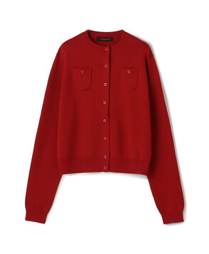 コットンカシミヤ クルーネックカーディガン