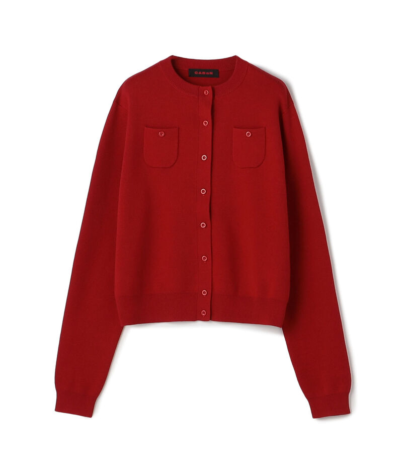 コットンカシミヤ クルーネックカーディガン