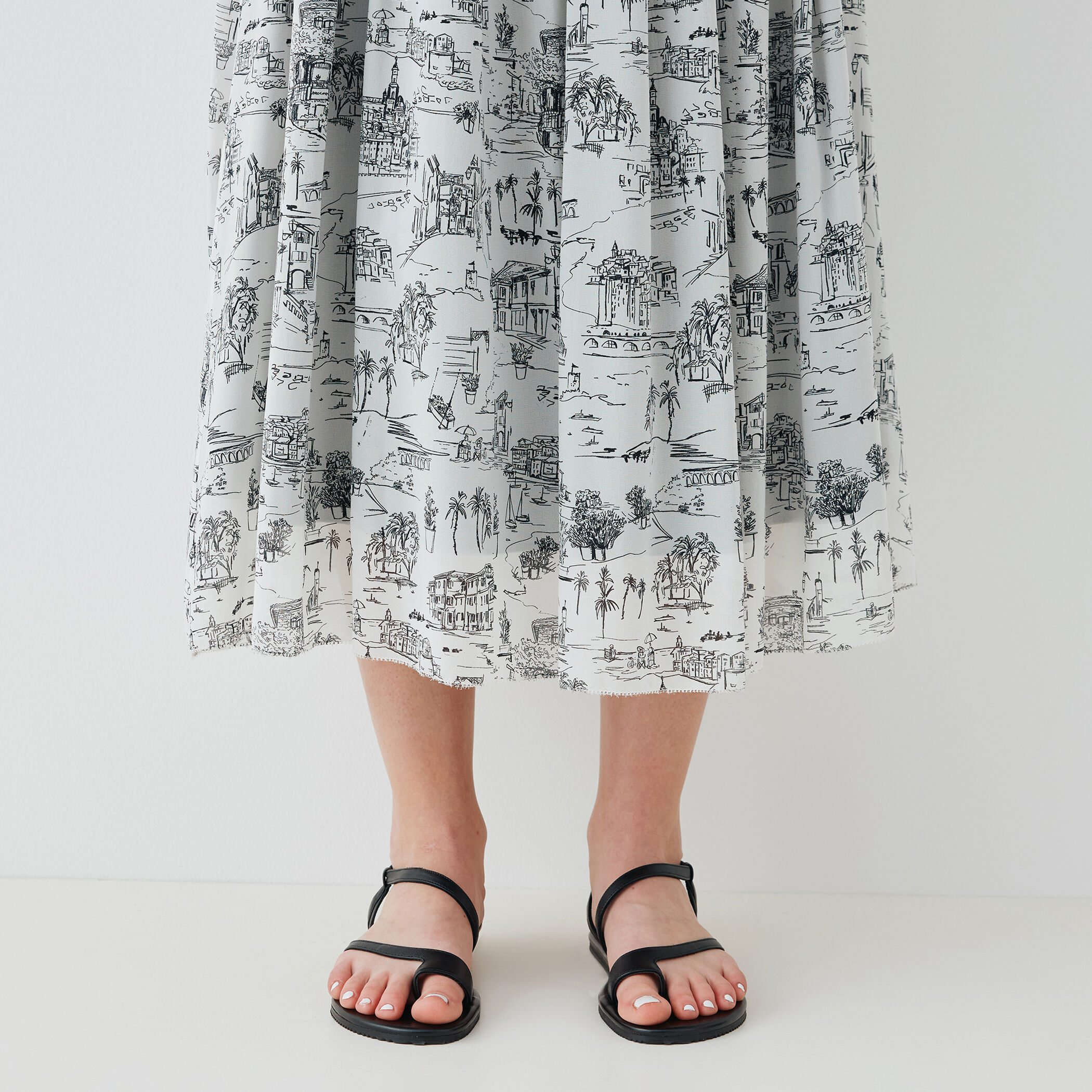 GALERIE VIE LandScapeシルクストレッチ イージータックス LandScapeシルクストレッチ イージータックスカート