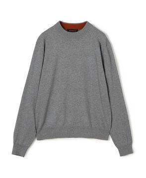 コットンカシミヤ プレーンモックネックプルオーバー