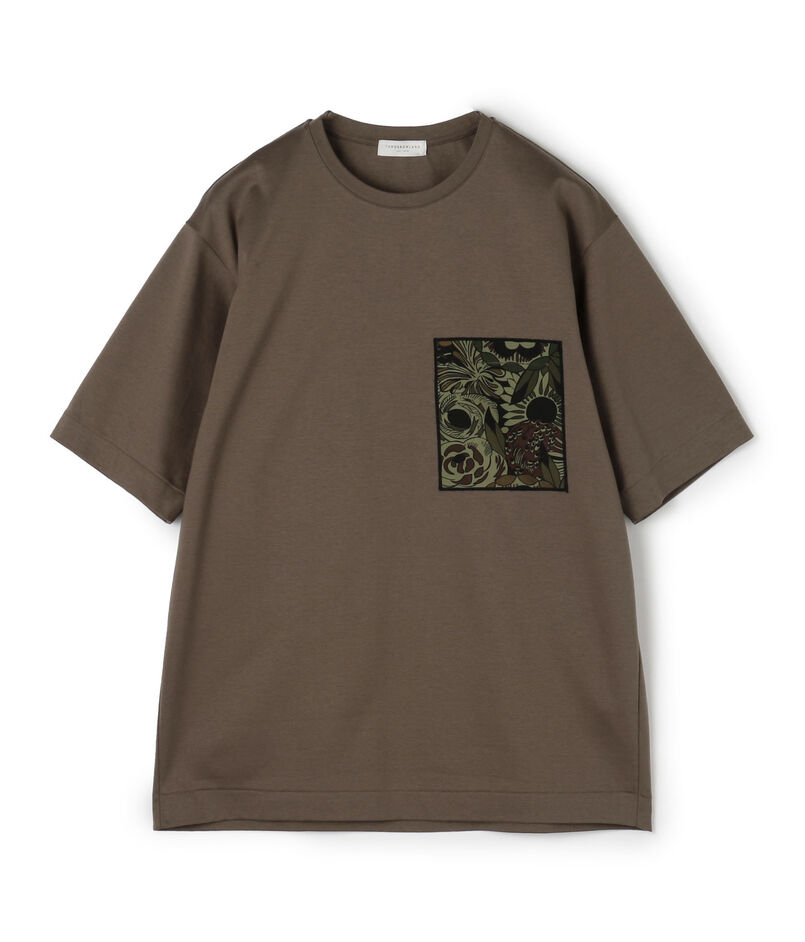 コットン プリントポケットTシャツ