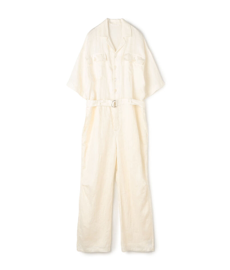 ラミーサテン ベルテッドジャンプスーツ