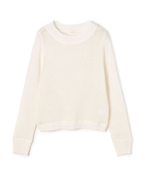 コットンポリエステルコイルヤーン クルーネックプルオーバー