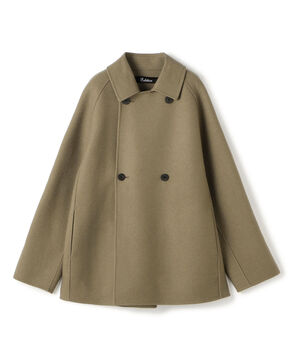 ウールカシミヤ ダブルフェイス ショートコート