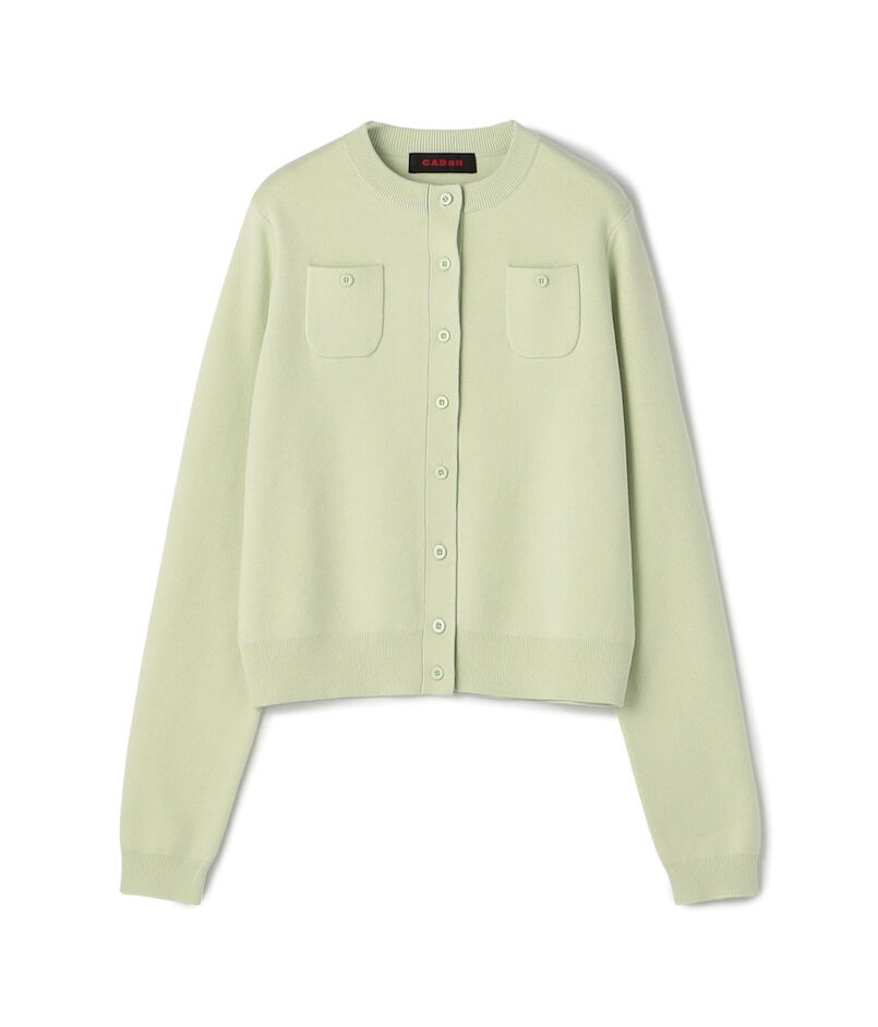 コットンカシミヤ クルーネックカーディガン