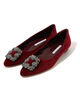 MANOLO BLAHNIK HANGISIFLAT ベルベット ビジューパンプス