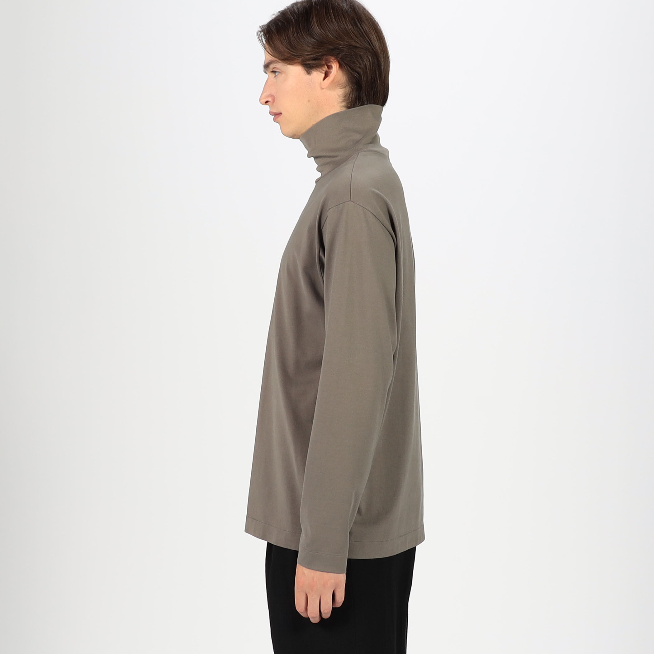 60/3スビンコットン タートルネック ロングスリーブカットソー