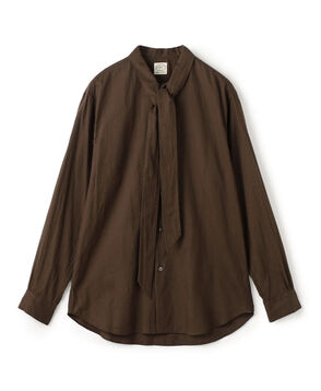 コットンカシミヤフランネル リボンシャツ