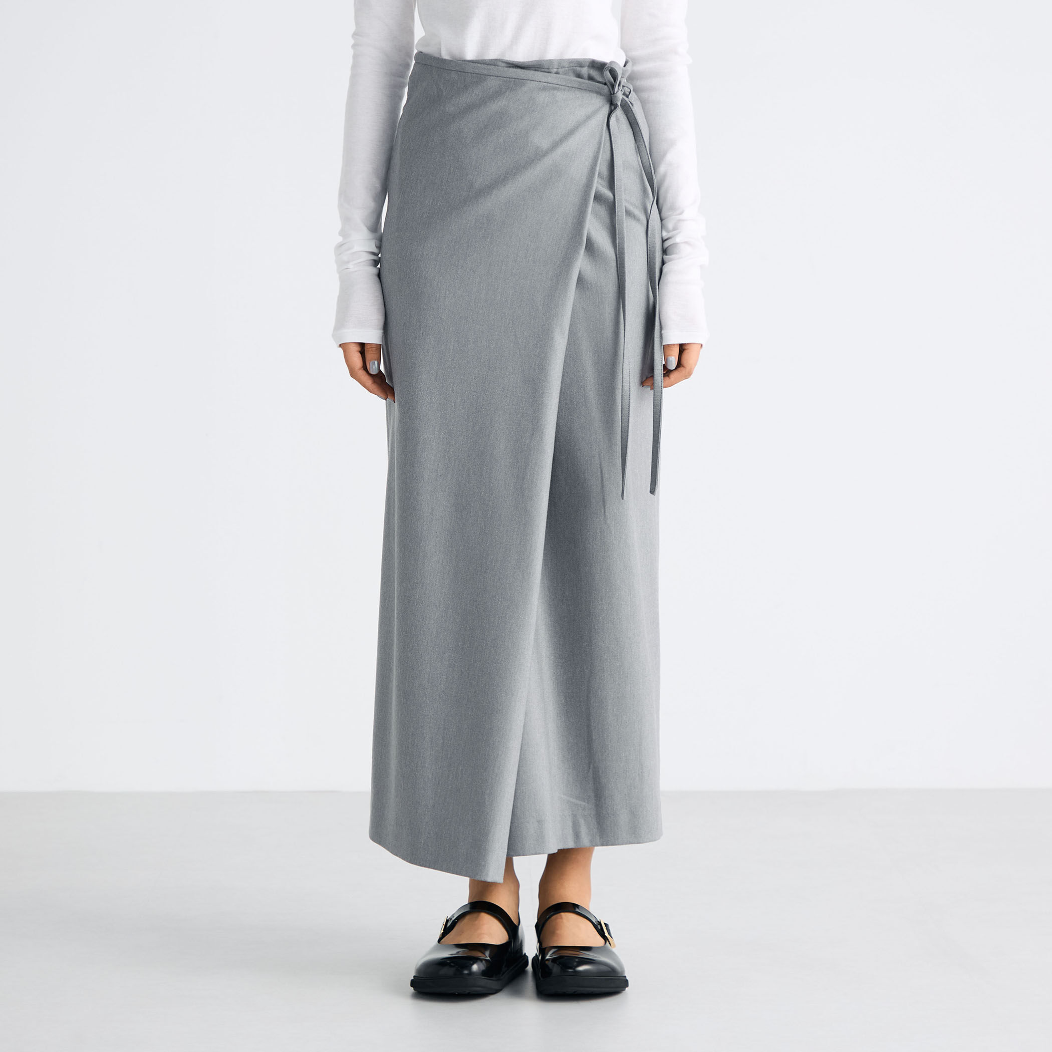 ストレッチフラノ ラップスカート｜トゥモローランド 公式通販