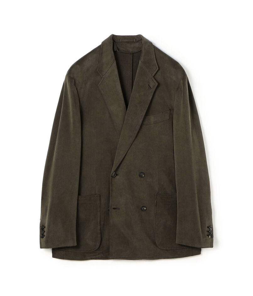 キュプラナイロンポリウレタン ダブルブレステッド4Bジャケット STAFF JERSEY