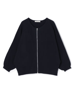 ストレッチコットン ジップアップカーディガン