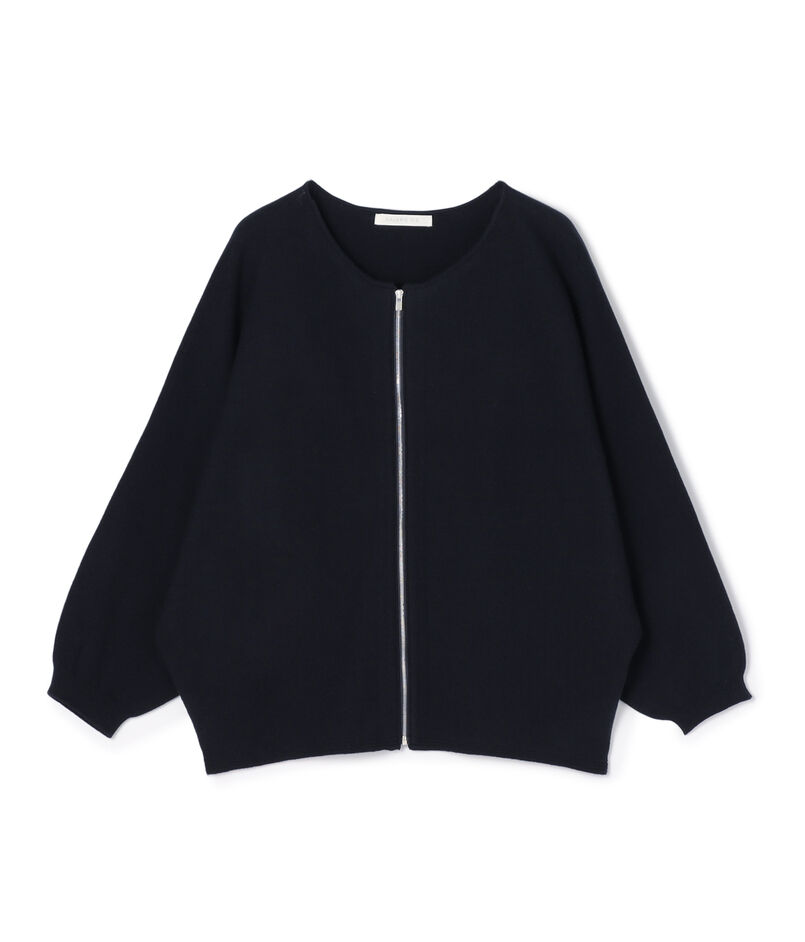 ストレッチコットン ジップアップカーディガン