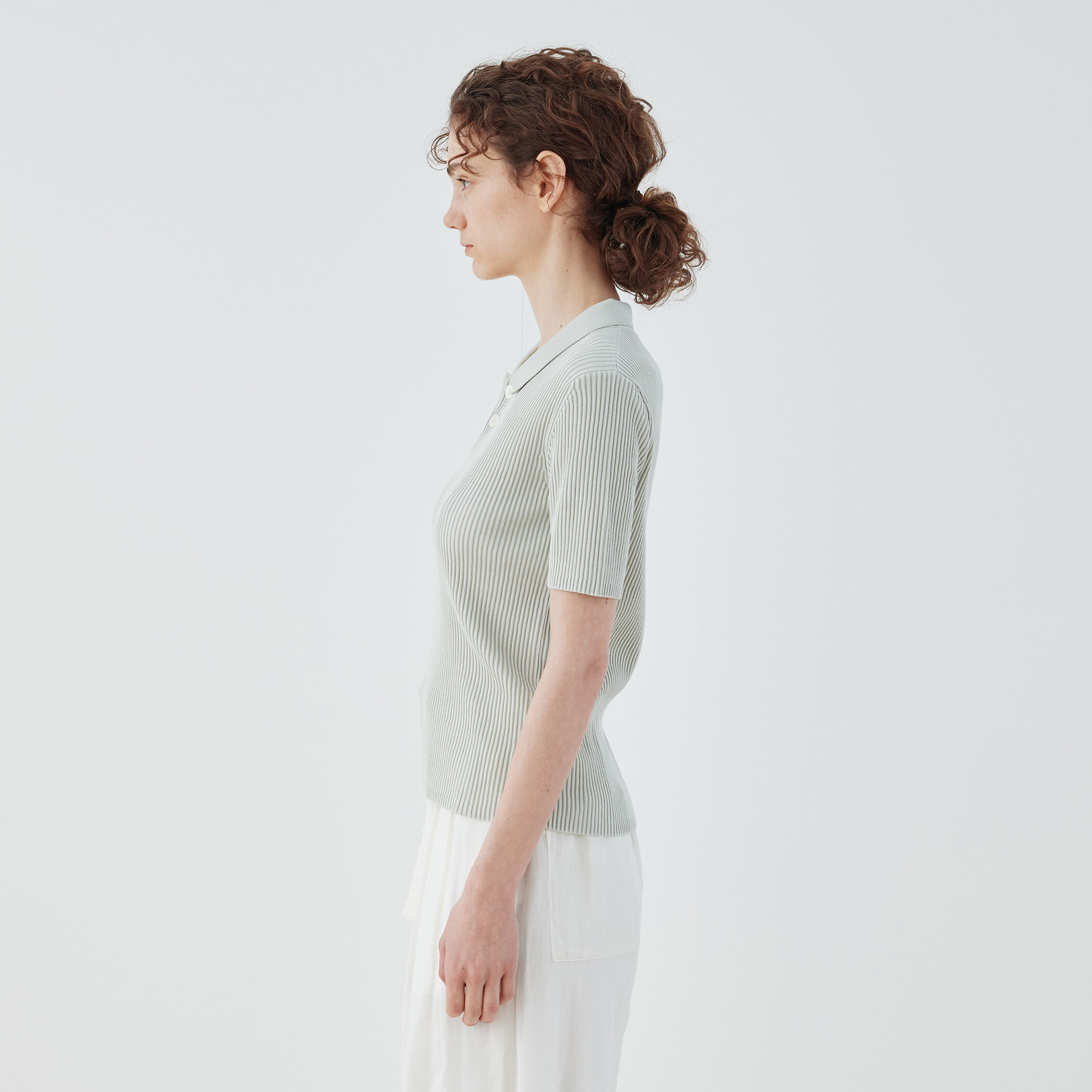 TOMORROWLAND GALERIE VIE 半袖ポロシャツ セール】 60/2コットンメッシュ ポロシャツ （ポロシャツ