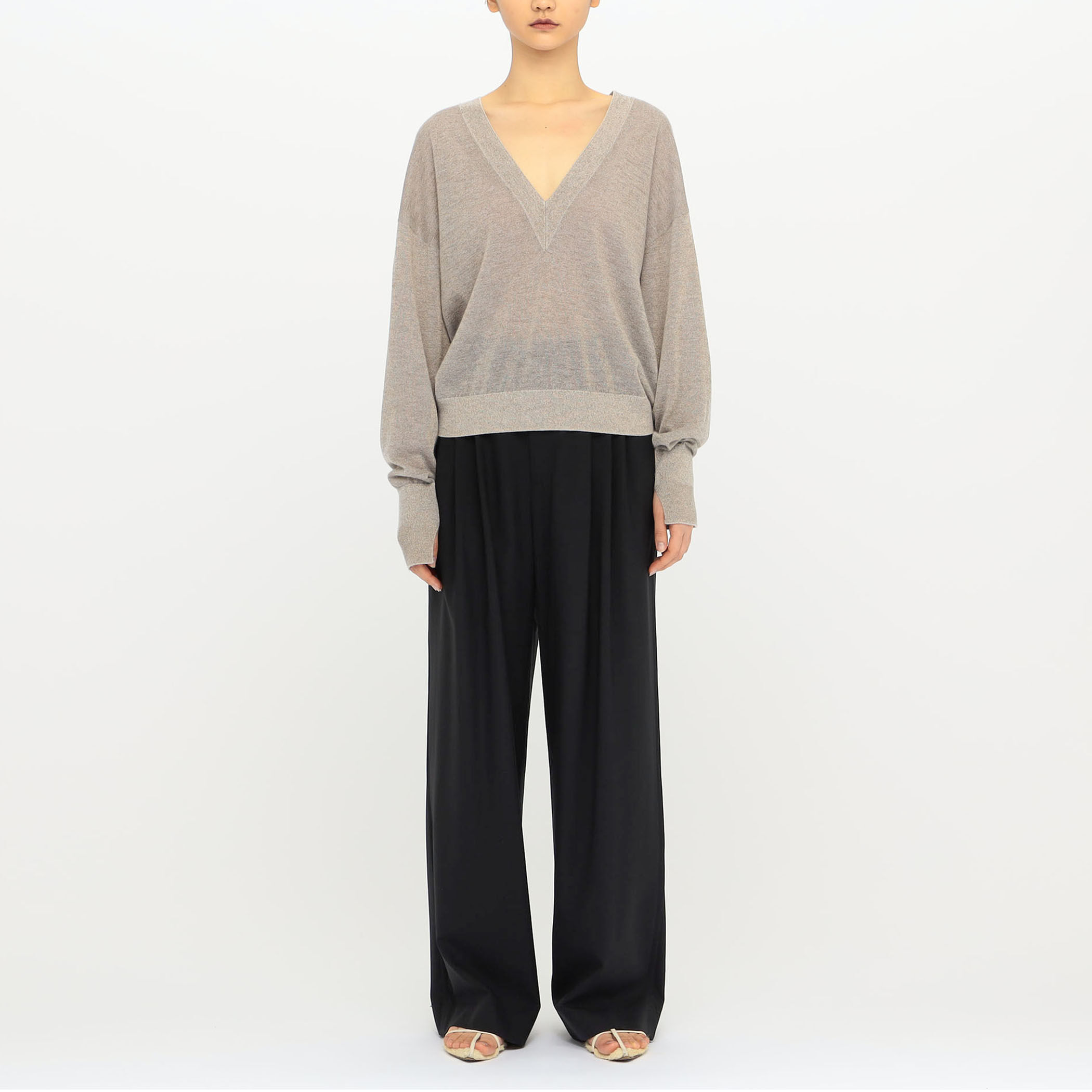 ウォッシャブルウール 3タックワイドパンツ｜トゥモローランド 公式通販