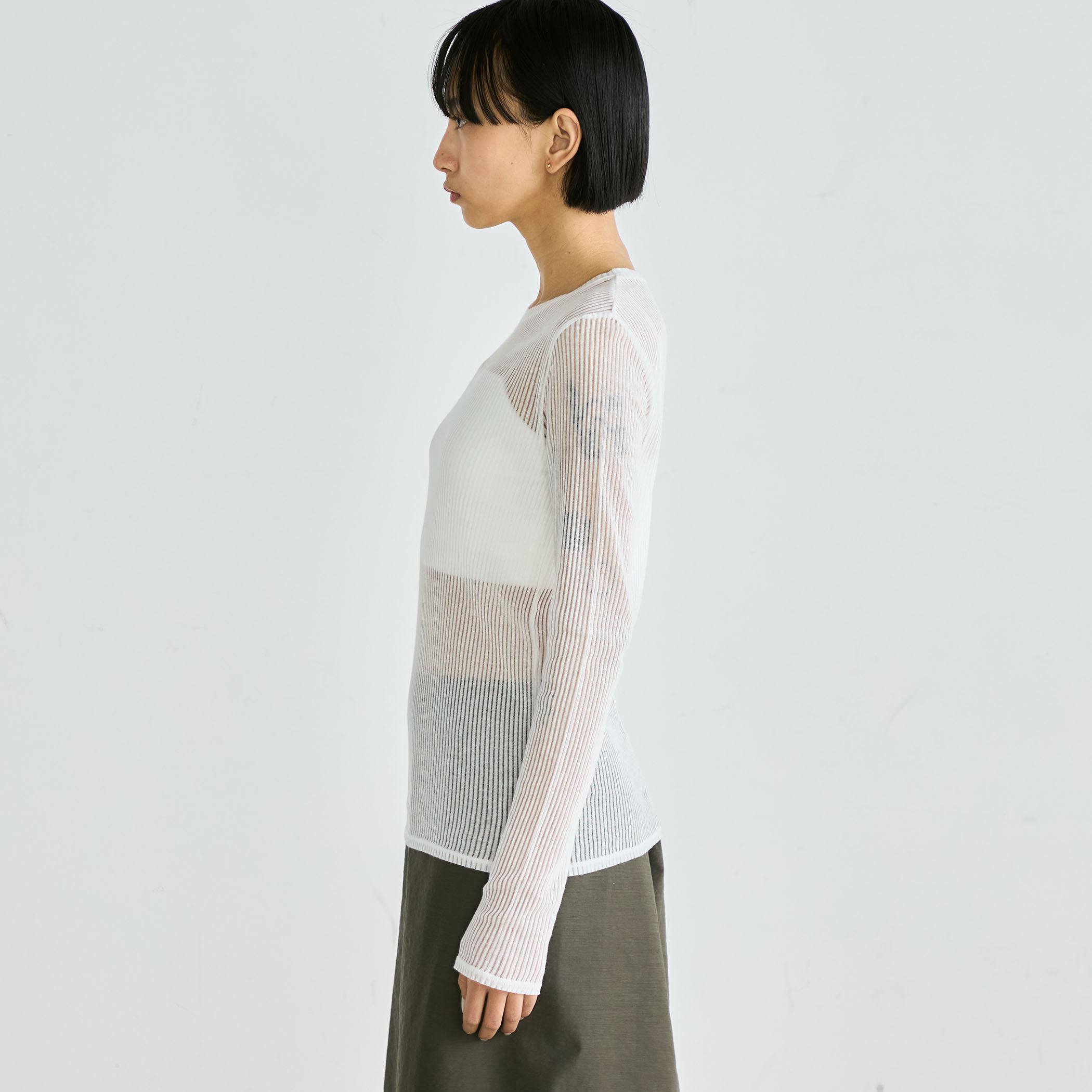 シアーストライプ ロングスリーブトップス｜トゥモローランド 公式通販