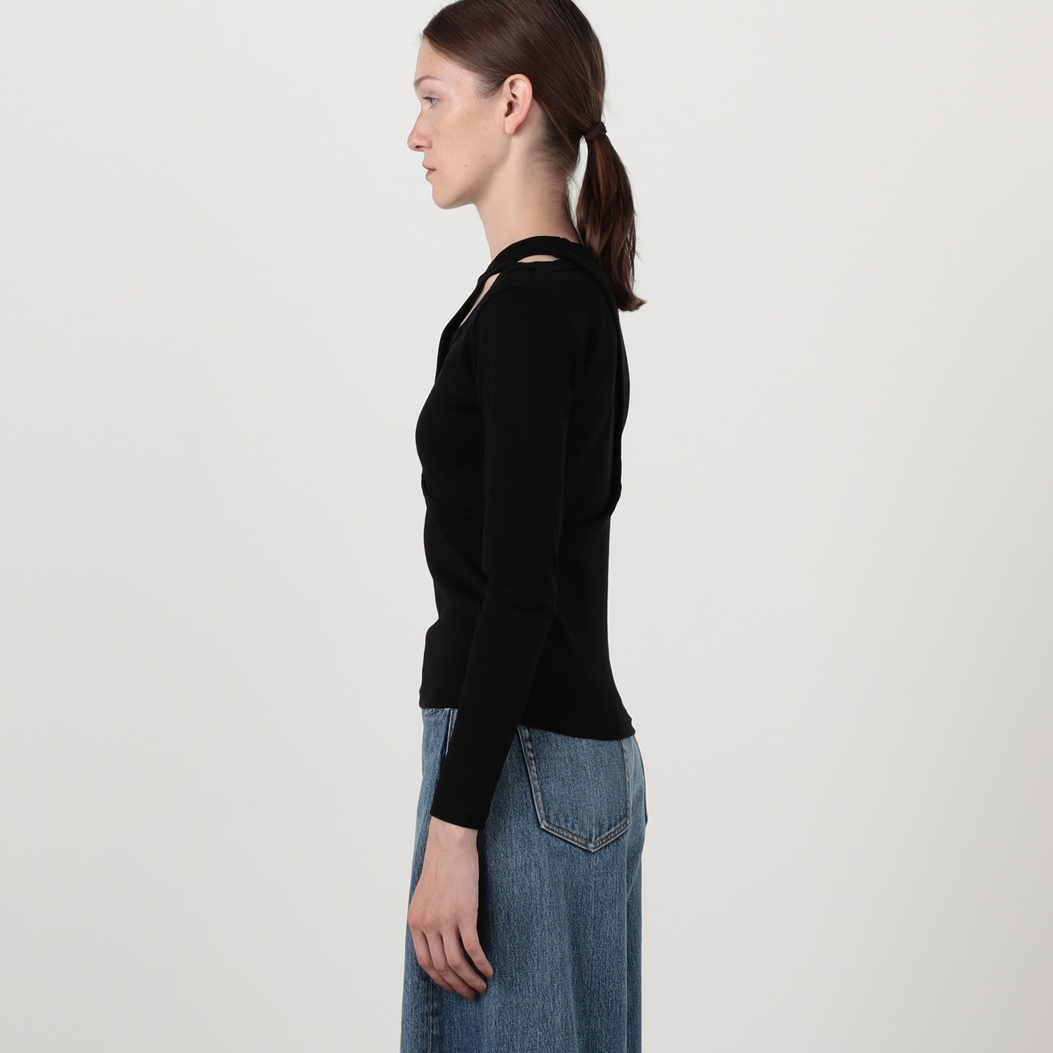 HYKE LAYERED L/S TEE レイヤード ロングスリーブTシャツ