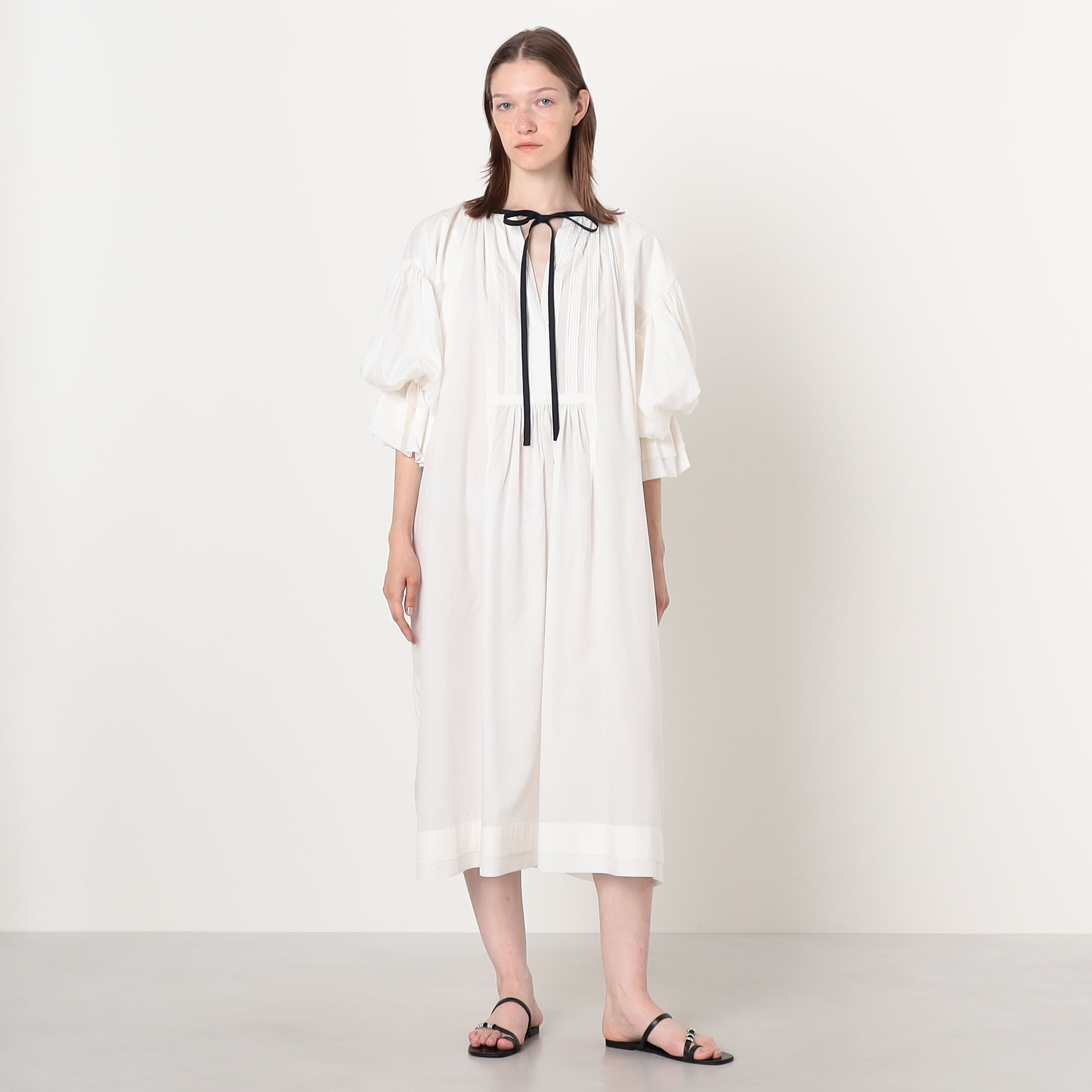 Les Vacances D'Irina FAVIGNANA DRESS ボリュームスリーブドレス