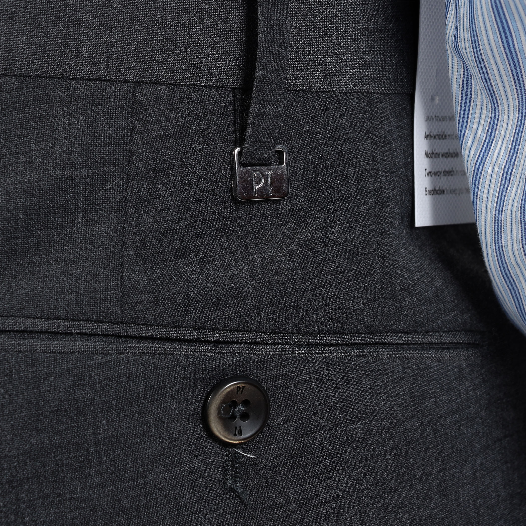 PT TORINO Gentleman Fit ポリエステルウール 1プリーツ スリム